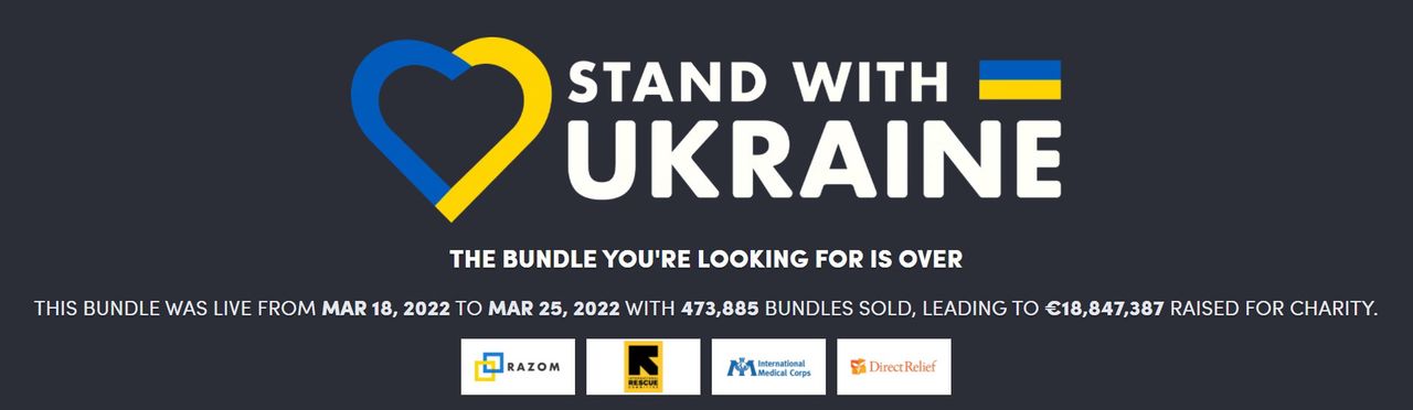 Podsumowanie zbiórki Stand With Ukraine.