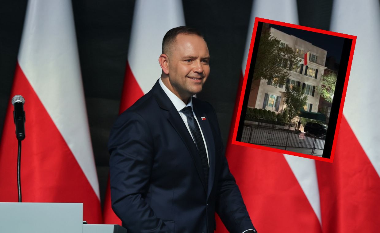 Symboliczny gest w USA. Polska flaga zawisła nad Blair House