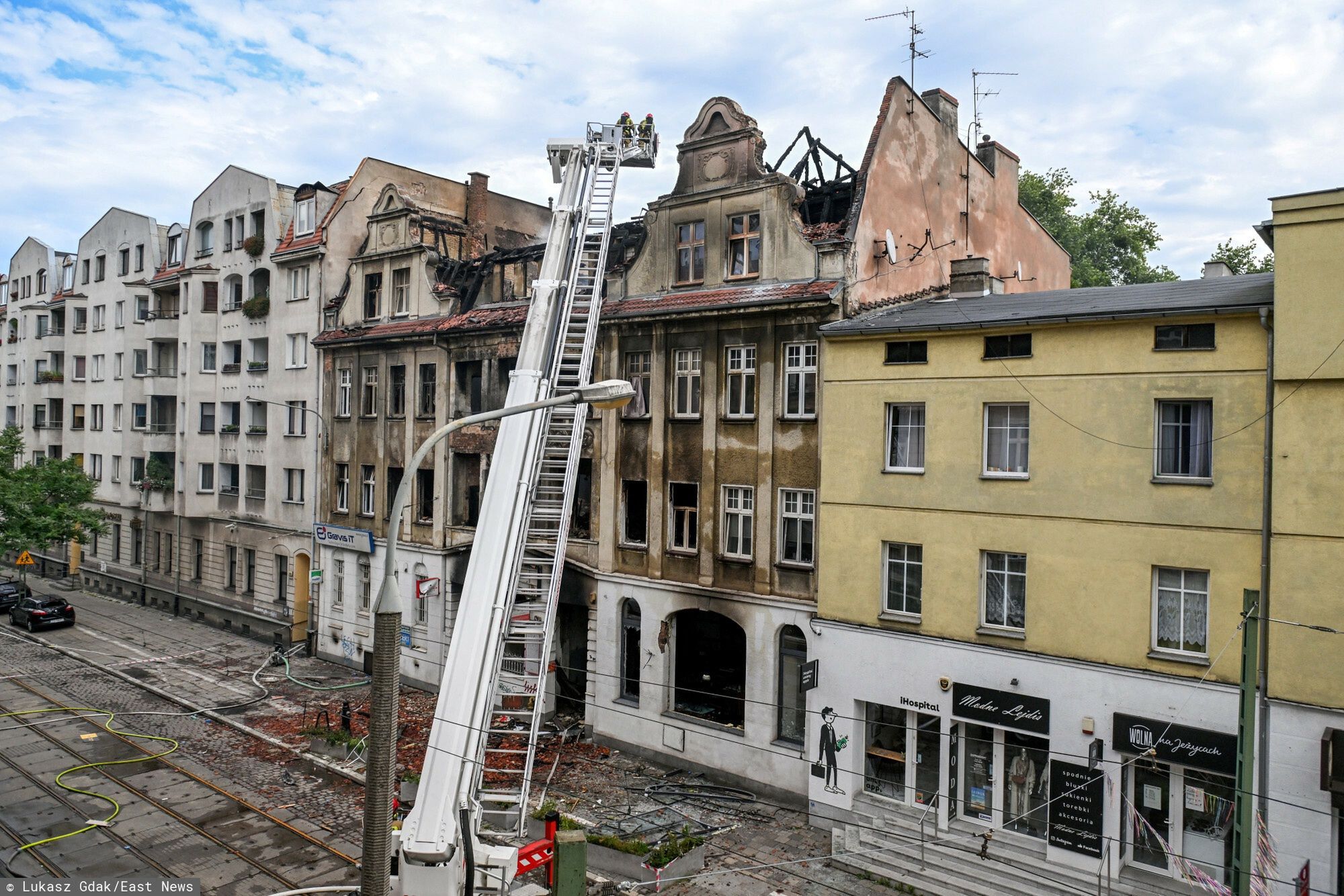 Pożar w kamienicy w Poznaniu na Jeżycach