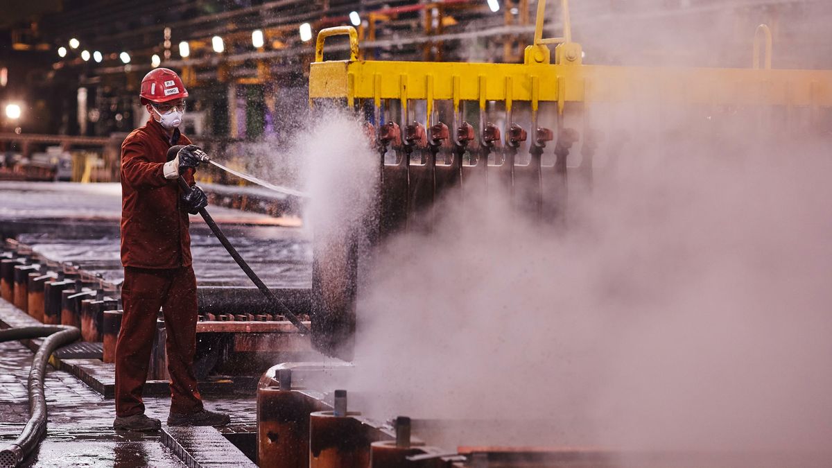 Copper Production at KGHM Polska Miedz SA Smelting PlantBloombergnatural resources, mining, jobs, fabrication, polish, employment, european, work, manufacture, mines, euro members, labor, labour, business news, e.u., eu, metals, industries, emea