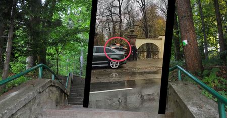 Polityk PiS zjechał autem po schodach wprost do miejskiego parku. Jest nagranie