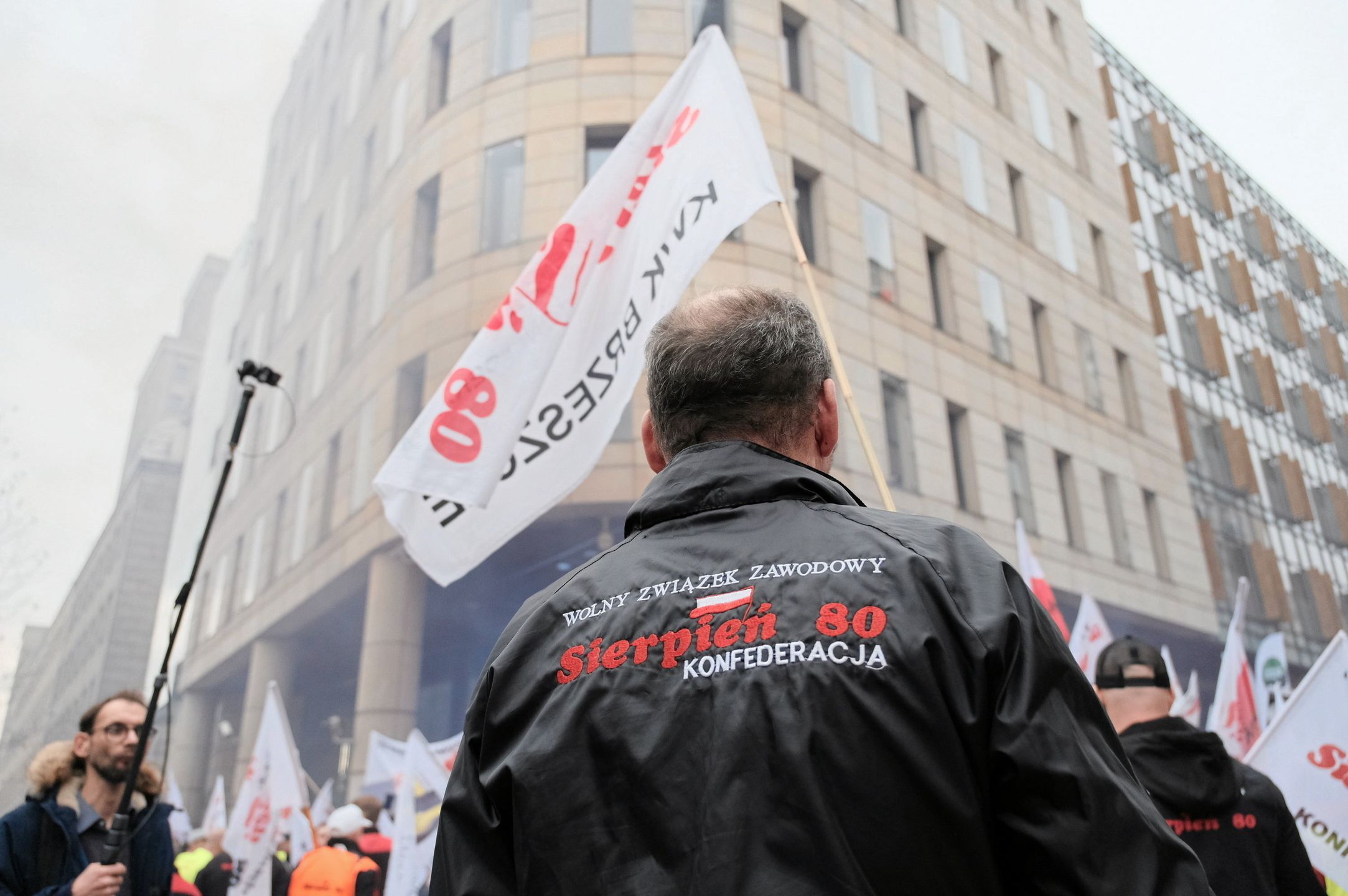 Protest górników w Warszawie