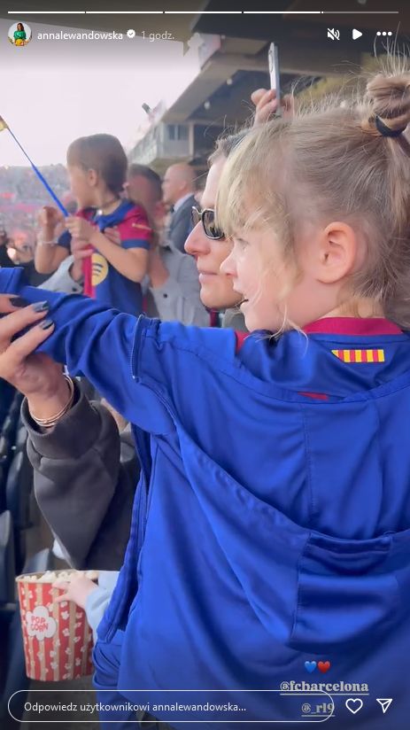 Anna Lewandowska zabrała córki na mecz