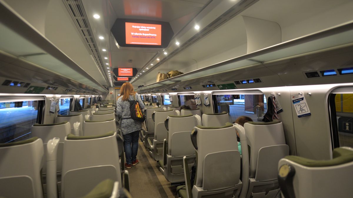 A view of empty seats inside a Pendolino train from Krakow to Warsaw, in Krakow central train station.
Polish national railway operator PKP Intercity has restored the high-speed traffic. The first Pendolino trains returned to the tracks today after a two-month suspension. However, only the Krakow  Warsaw  Gdynia route is served at the moment.
On Friday, May 22, 2020, Krakow, Lesser Poland Voivodeship, Poland (Photo by Artur Widak/NurPhoto via Getty Images)