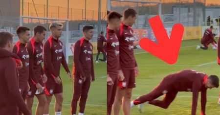 Lewandowski "ukarany" na treningu reprezentacji. Koledzy tylko patrzyli