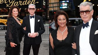 Pierce Brosnan bryluje na Broadwayu z żoną. Szczuplejsza o 45 KILOGRAMÓW Keely Shaye Smith postawiła na odważną kreację