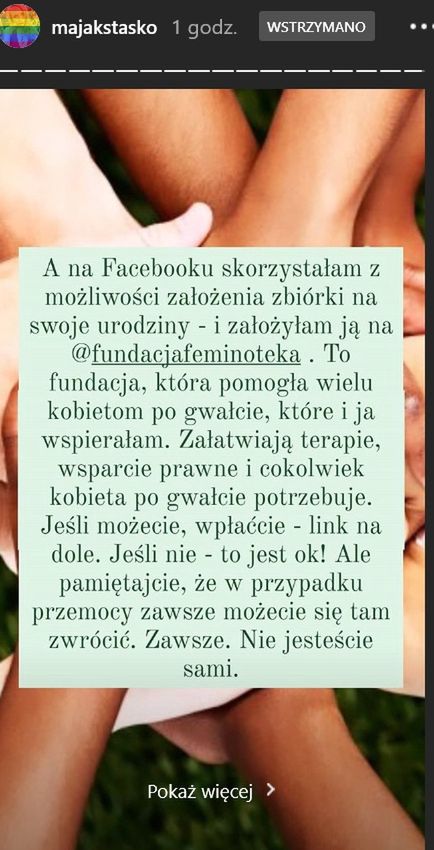Maja Staśko składa życzenia Annie Lewandowskiej