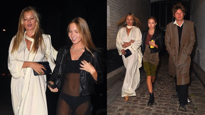 Kate Moss idzie na imprezę z córką i ukochanym