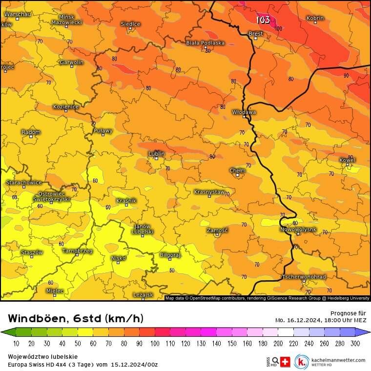 W poniedziałek silny wiatr w regionie
