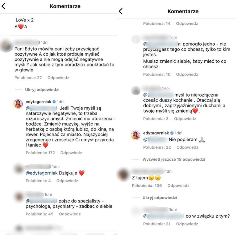 Edyta Górniak dyskutuje z fanami pod zdjęciem Allana z ukochaną. Nie przebierała w słowach