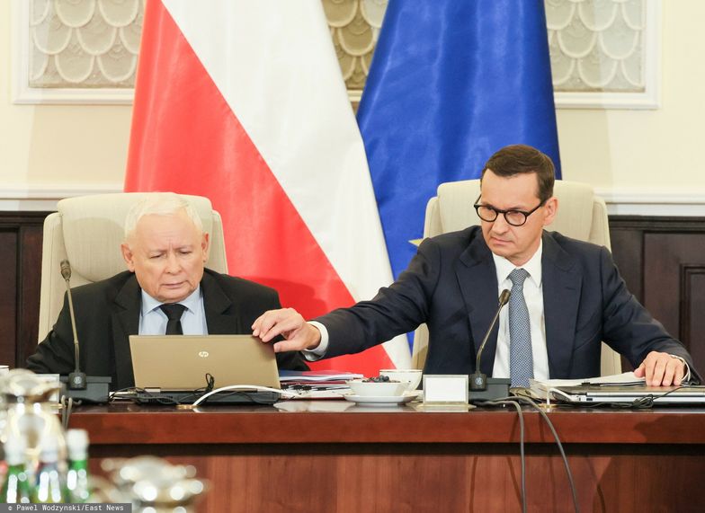 Jarosław Kaczyński i Mateusz Morawiecki