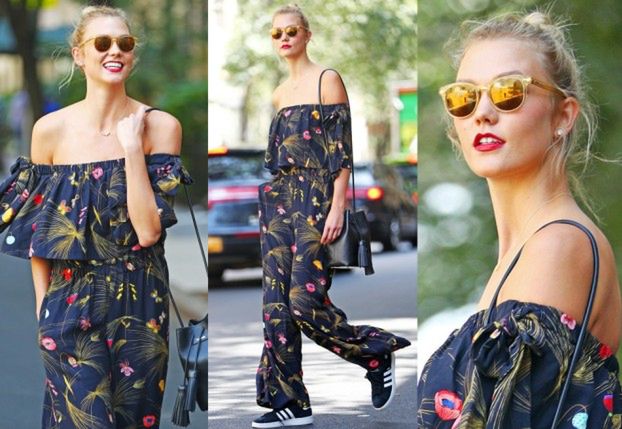 #TRENDY: Karlie Kloss z odsłoniętymi ramionami w kombinezonie