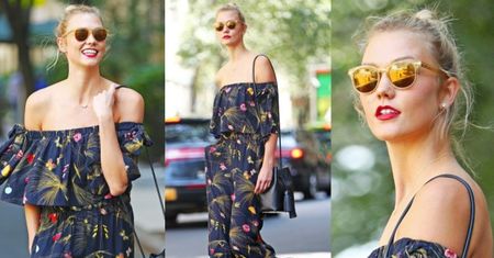 #TRENDY: Karlie Kloss z odsłoniętymi ramionami w kombinezonie