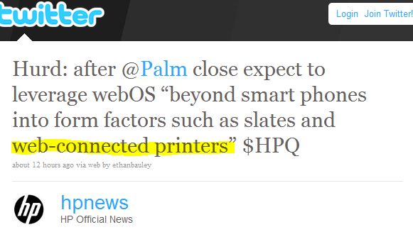 Drukarki HP z systemem webOS 1