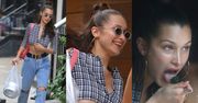 Bella Hadid świeci biustem w drodze na lunch z przyjaciółkami