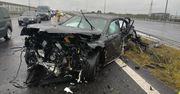 Kierujący BMW M5 spowodował karambol na trasie S8. Auto za około 700 tys. złotych nadaje się do kasacji