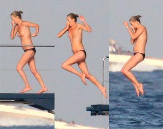 Kate Moss TOPLESS na jachcie! (FOTO)