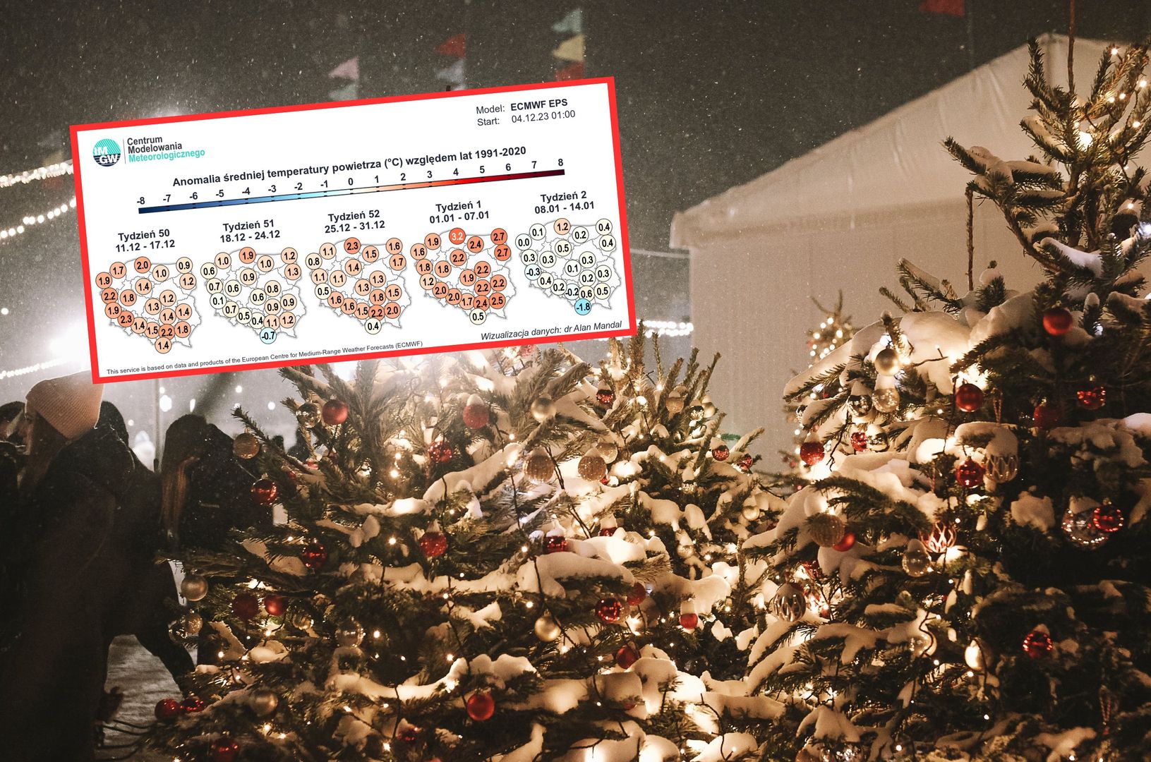 Pogoda na Boże Narodzenie 2023. Będą białe święta?