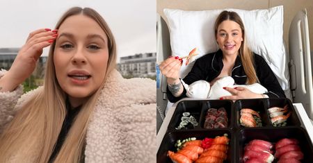 Rozpromieniona Andziaks zajadała się sushi po porodzie. Twierdzi, że inne kobiety też tak mogą: "Kwestia CHĘCI I ORGANIZACJI" (FOTO)
