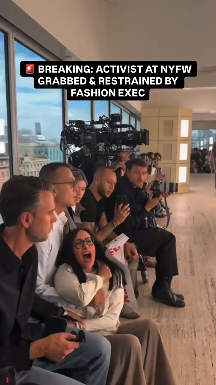 Protest aktywistów na New York Fashion Week