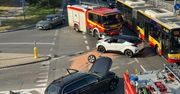 Warszawa: Poważne zderzenie na Mokotowie. Obaj kierowcy twierdzą, że mieli zielone światło