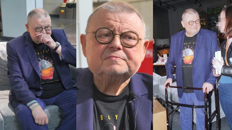 Wojciech Mann na premierze książki o Korze