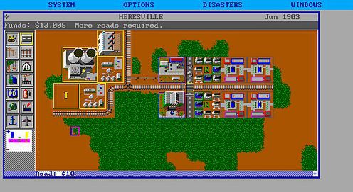 SimCity numer 1. Jeszcze pod DOS-em.