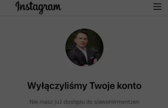 Sławomir Mentzen tymczasowo stracił dostęp do konta na Instagramie