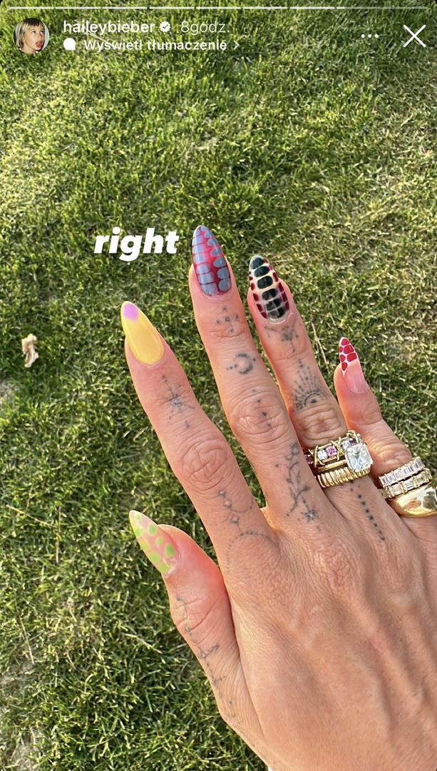 Hailey Bieber zaszalała z paznokciami na lato 