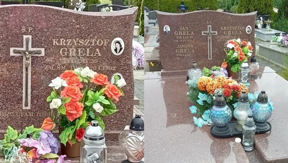 Grób Krzysztofa "Kobena" Greli z zespołu Siekiera