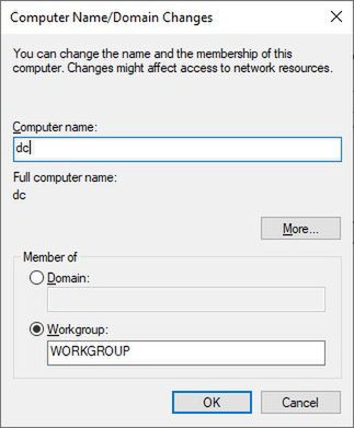 Ustawienie hostname w Windows.