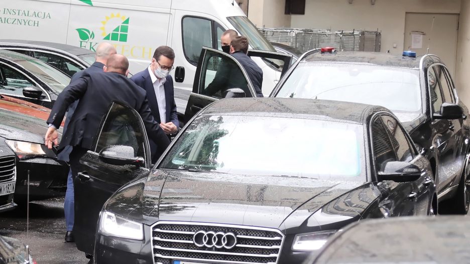 Wybory 2020. Narada w siedzibie PiS. Premier Mateusz Morawiecki na Nowogrodzkiej