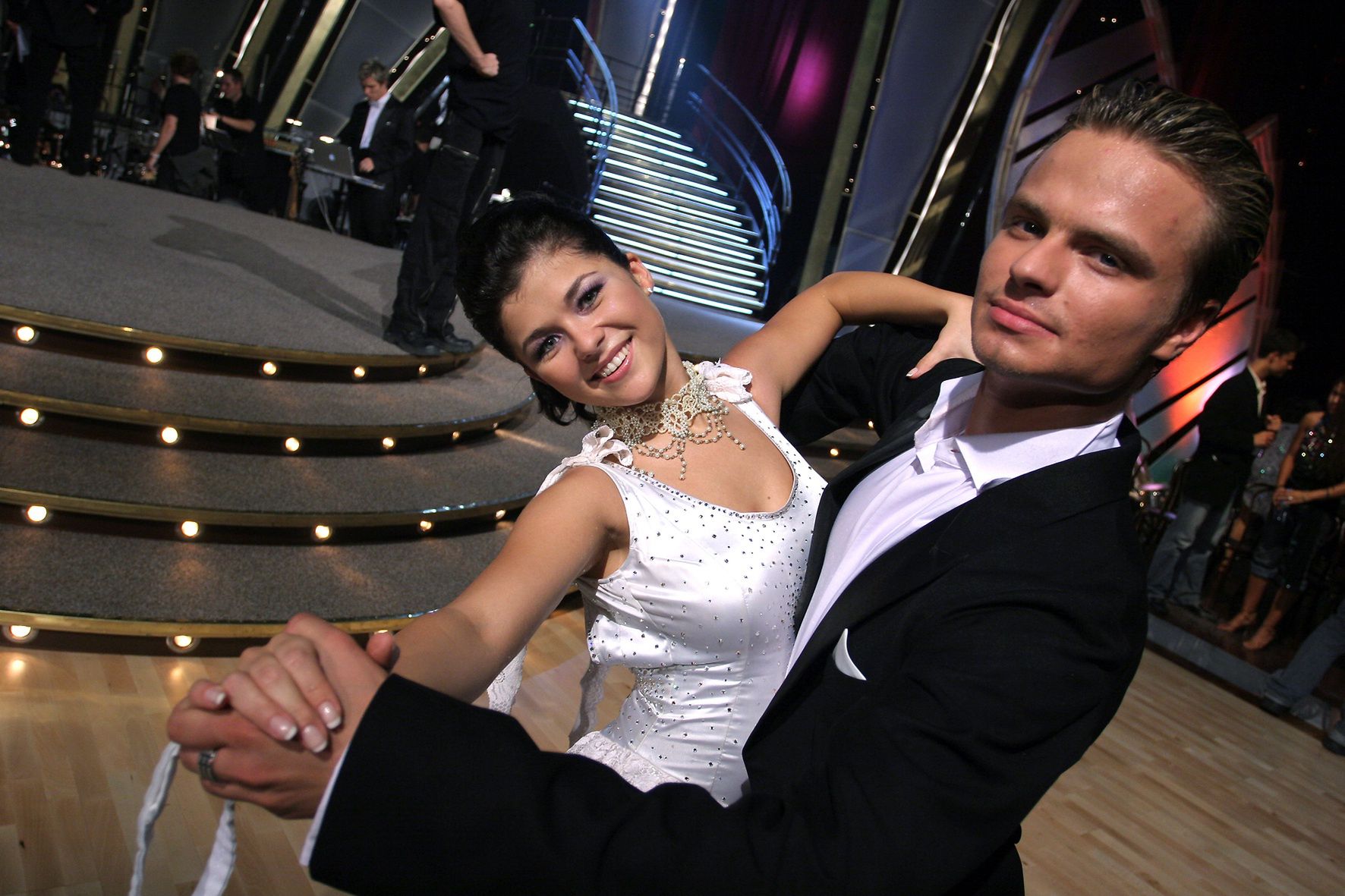 scena z: Katarzyna Cichopek, Marcin Hakiel
SK: Taniec z gwiazdami, Taniec z Gwiazdami - nagranie programu, wrzesie� 2005
fot. Warda/AKPA