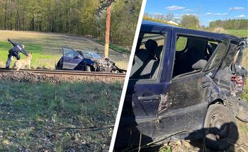 Nie mógł dalej jechać, porzucił auto na torowisku. 27-latek zatrzymany