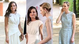 Księżna Charlene i królowa Letycja spotkały się w Madrycie i olśniły eleganckimi kreacjami (ZDJĘCIA)