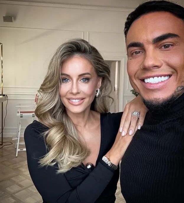 Małgorzata Rozenek i stylista fryzur Piotr Postek