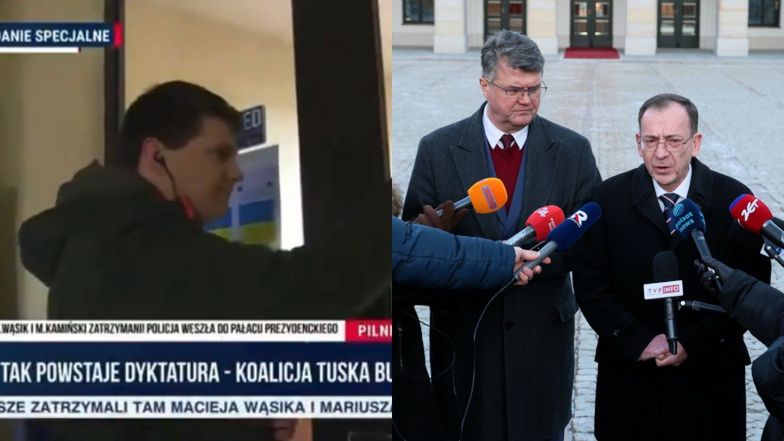 Jazda bez trzymanki w TV Republika: Reporter poszukuje Mariusza Kamińskiego i Macieja Wąsika na komisariacie. Internauci w szoku: "CYRK"