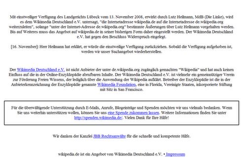 Niemiecki poseł zamknął Wikipedię. Prawie.