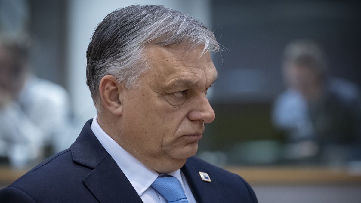 Prime Minister of Hungary Viktor Orban before the round table session on the second of the European Council summit at the EU headquarters. Leaders discussed during the meeting Russia's aggression against Ukraine and the Middle East conflict situation while they focused also on security and defense, emphasizing in Europe's need to enhance overall readiness. The bloc discussions span military support for Ukraine, external relations, migration, agriculture, regional conflicts, EU enlargement process. The day marked the celebration for the 30th anniversary of the EEA European Economic Area of the 30 countries participating. EUCO in Brussels, Belgium on March 22, 2024 (Photo by Nicolas Economou/NurPhoto via Getty Images)