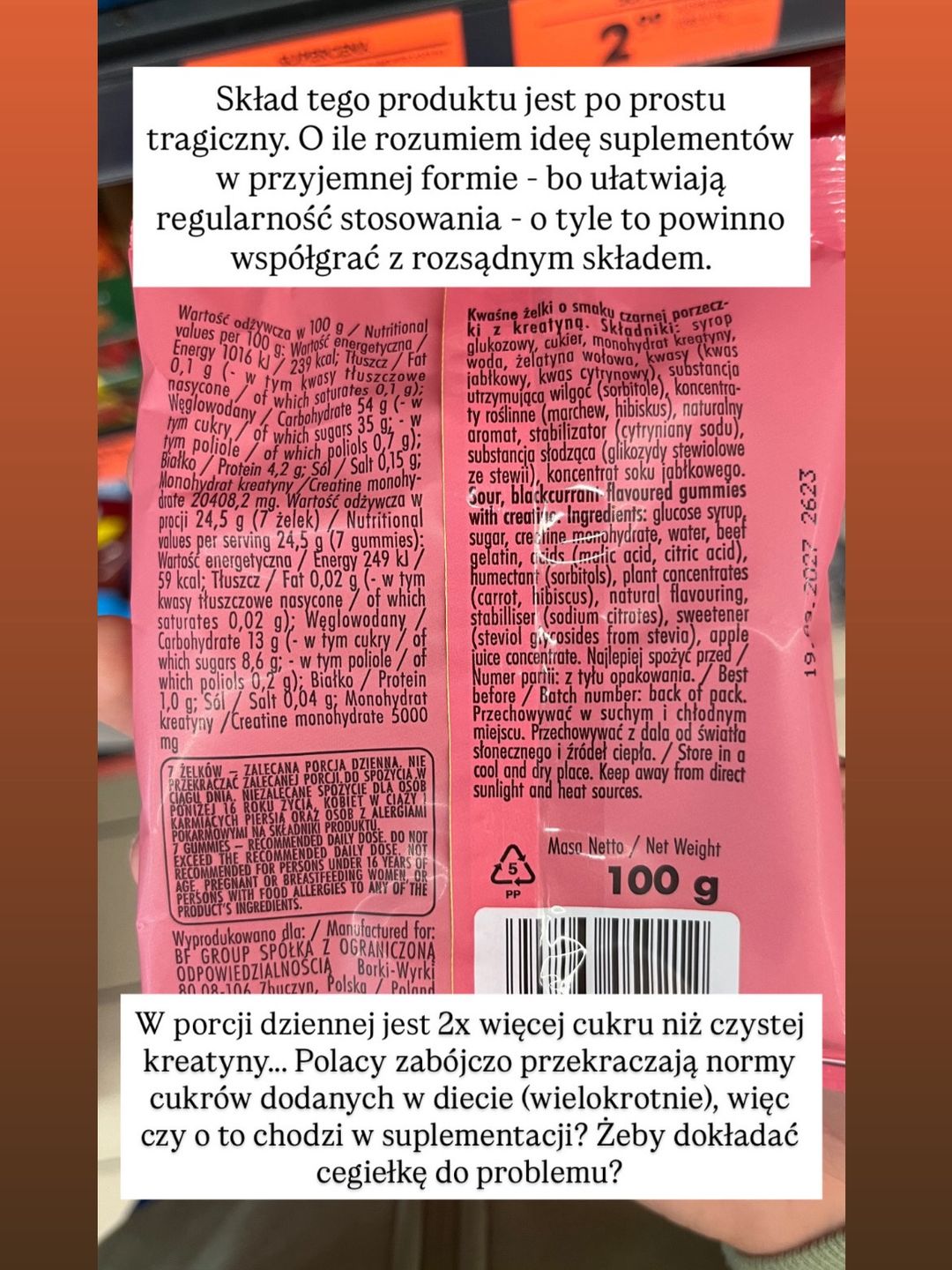 Ekspert krytykuje żelki Macieja Musiała