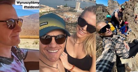 Marcin Mroczek eksploruje Teneryfę z żoną i synami: wspinaczka na szczyt wulkaniczny, sesja i wygłupy w aucie (ZDJĘCIA)