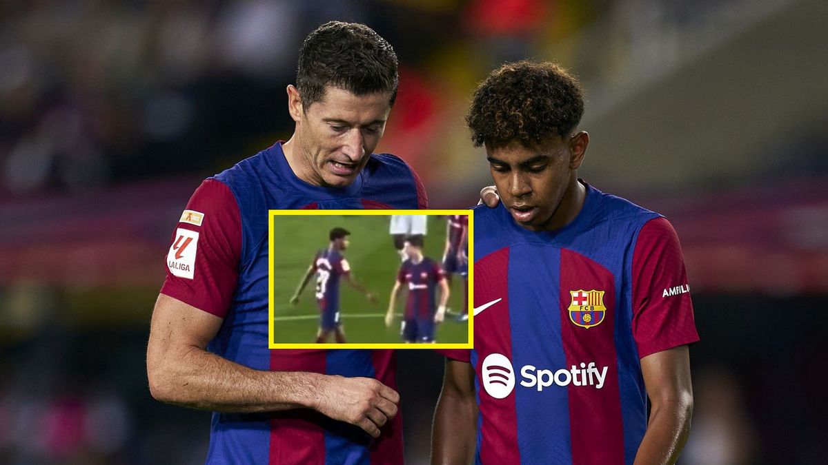 Na zdjęciu: Robert Lewandowski i Lamine Yamal