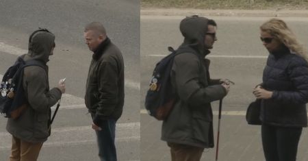 "Niewidomy" YouTuber sprawdza uczciwość warszawiaków...