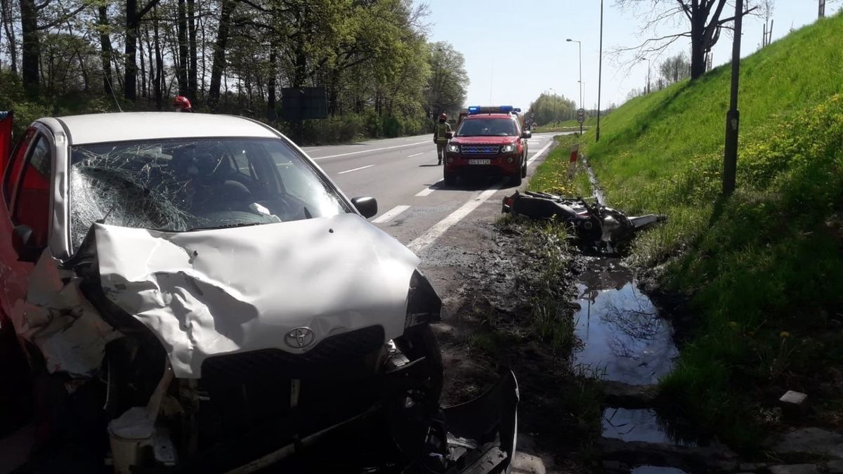 Gliwice. W wypadku na DK 88 zginął motocyklista.