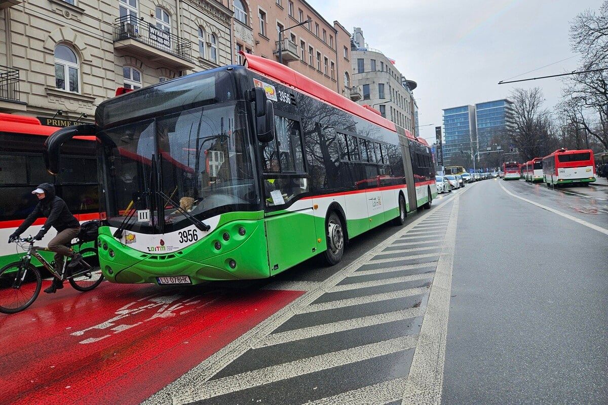 Awaria trolejbusu na Al. Racławickich w Lublinie