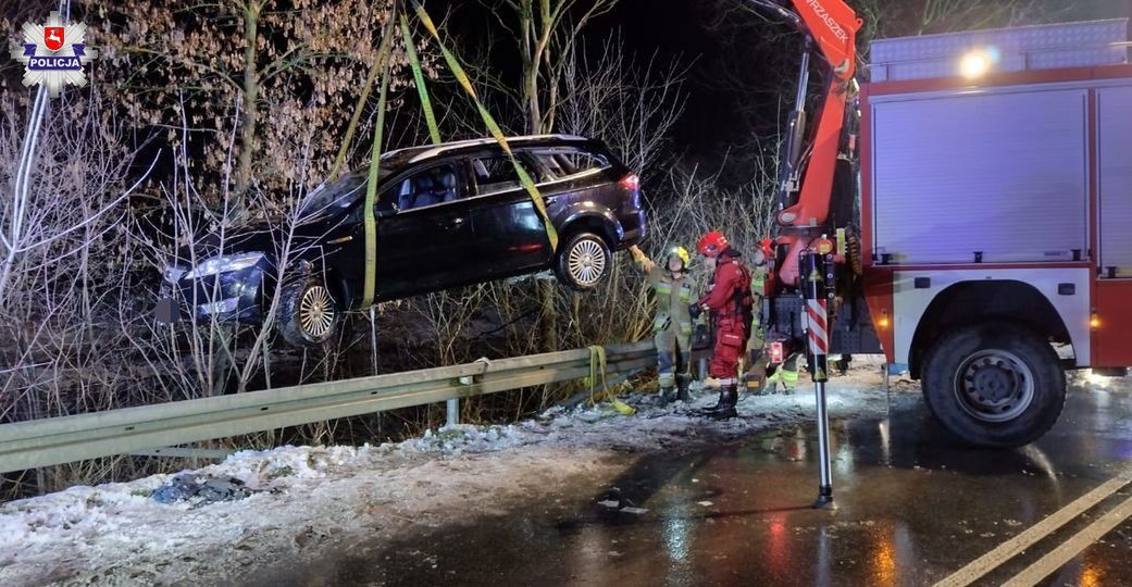 Kierowca forda miał dużo szczęścia