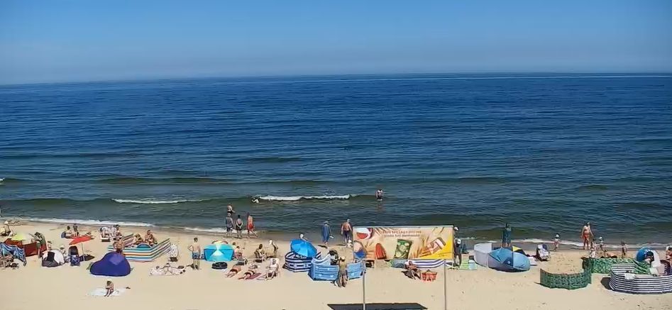 Ujęcie z plaży w Krynicy Morskiej