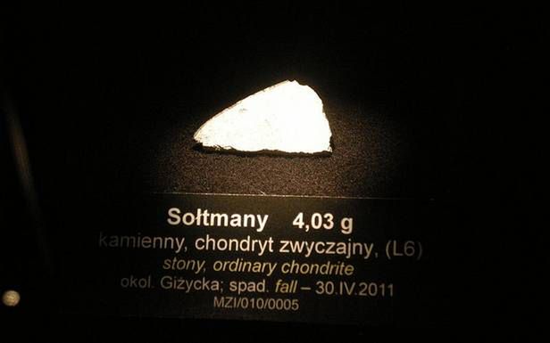 Fragment meteorytu ze wsi Sołtmany (Fot. Wikimedia Commons)