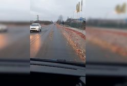 Droga zasypana. Jabłka były wszędzie