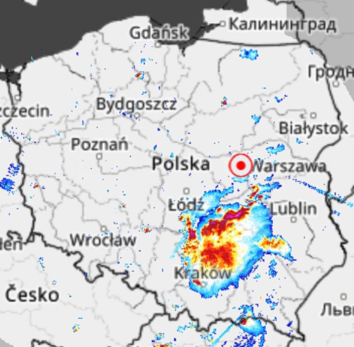 Burze mogą w środę wystąpić w południowej części Polski